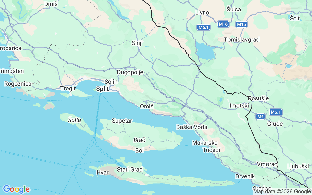De locatie van Zeilboot: Omiš, Grad Omiš