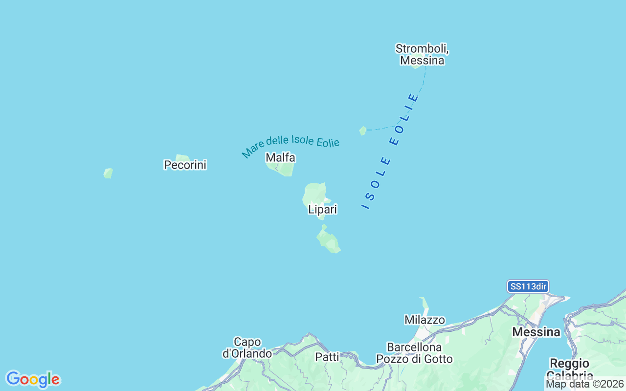 De locatie van RIB: Lipari, Lipari