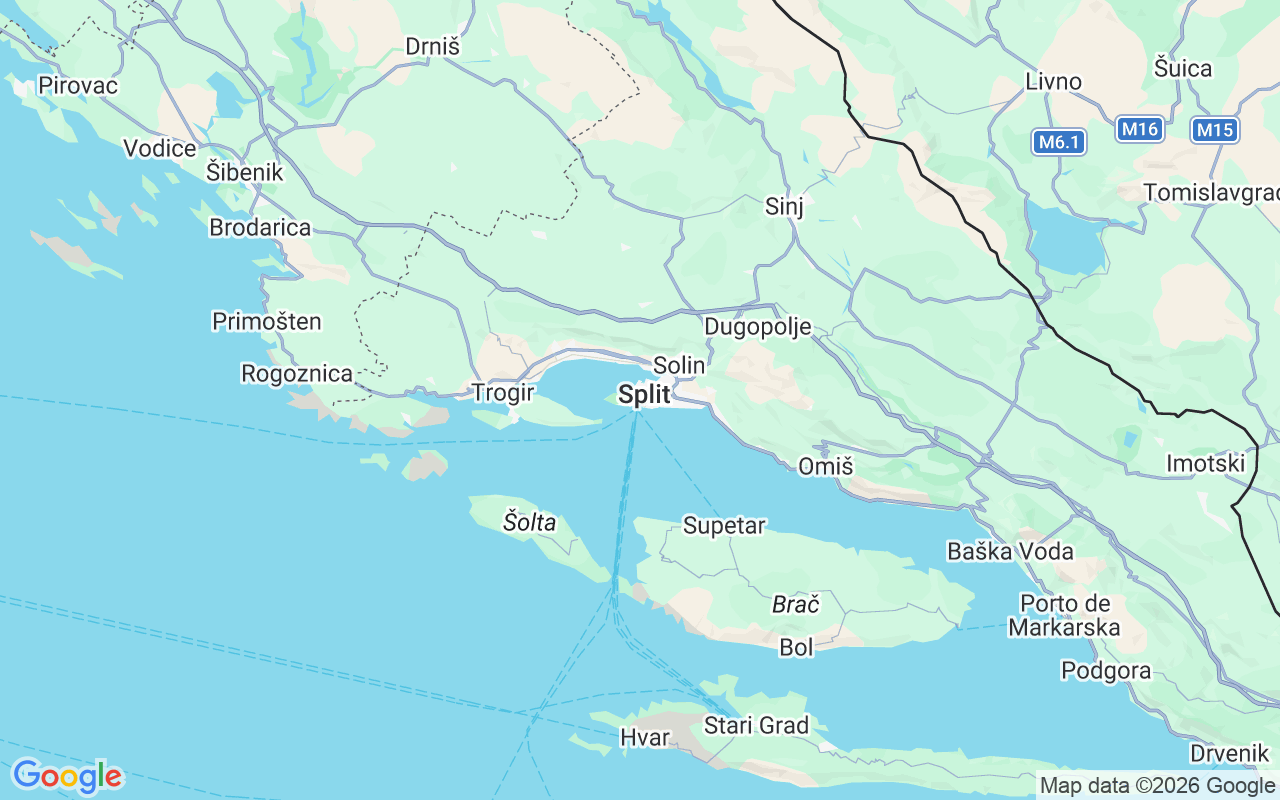Localização do(a) Escuna: Split, Split
