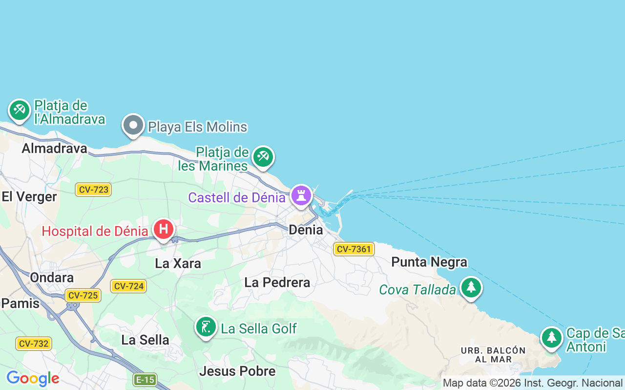 Plats för RIB-båt: Denia, Spanien
