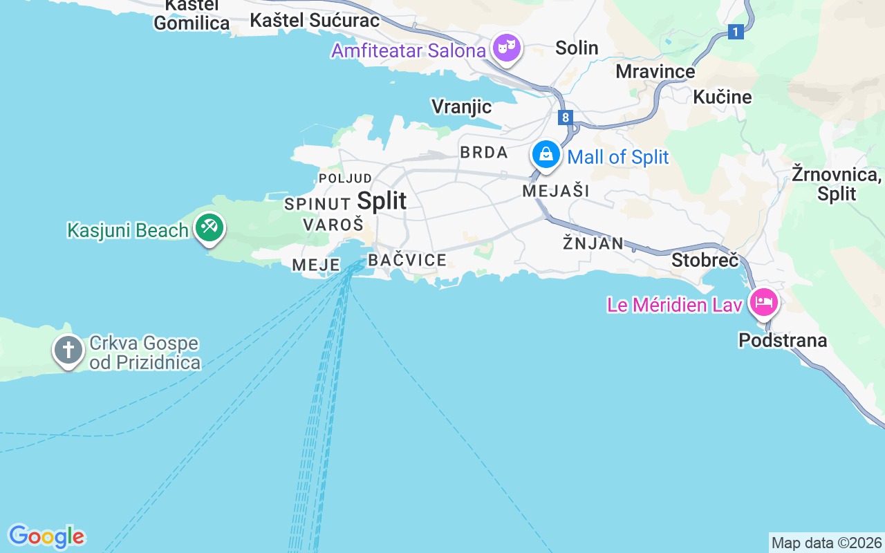 Plats för Katamaran: Split, Kroatien