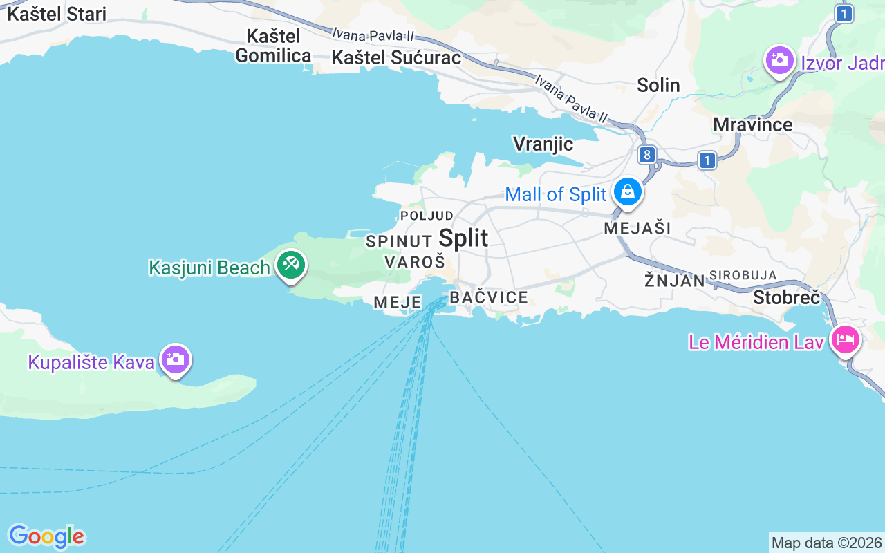 Location of the Catamaran: Riva Marina, Split
