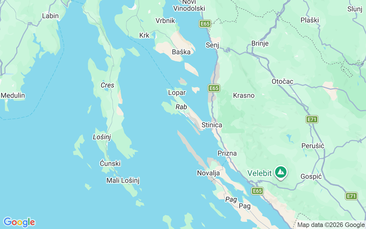 Emplacement du Bateau à moteur: Supetarska Draga, Rab