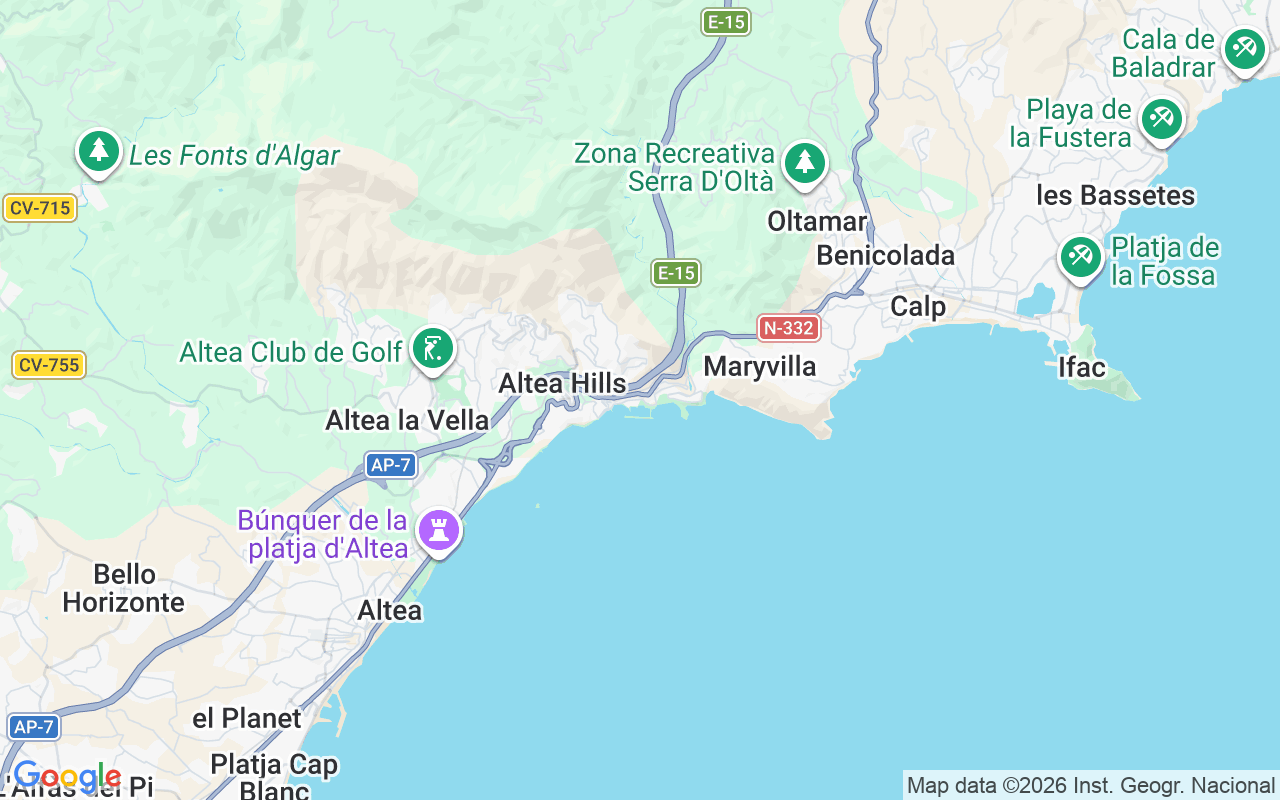 Localização do(a) Lancha: Altea, Espanha