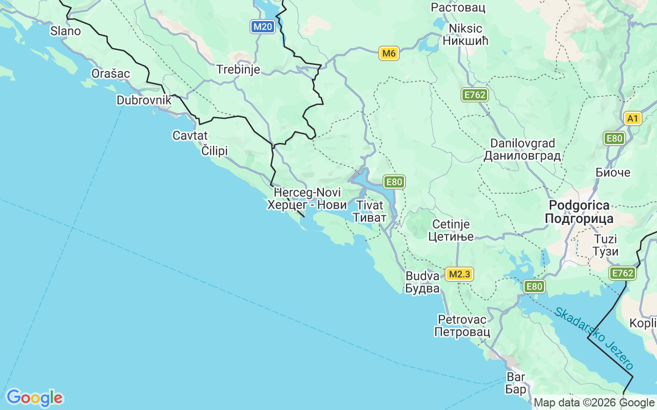 Localização do(a) Lancha: Porto Novi, Kumbor