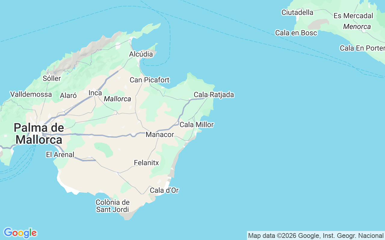 De locatie van Jetski: Cala Bona, Mallorca, 07550 Son Servera