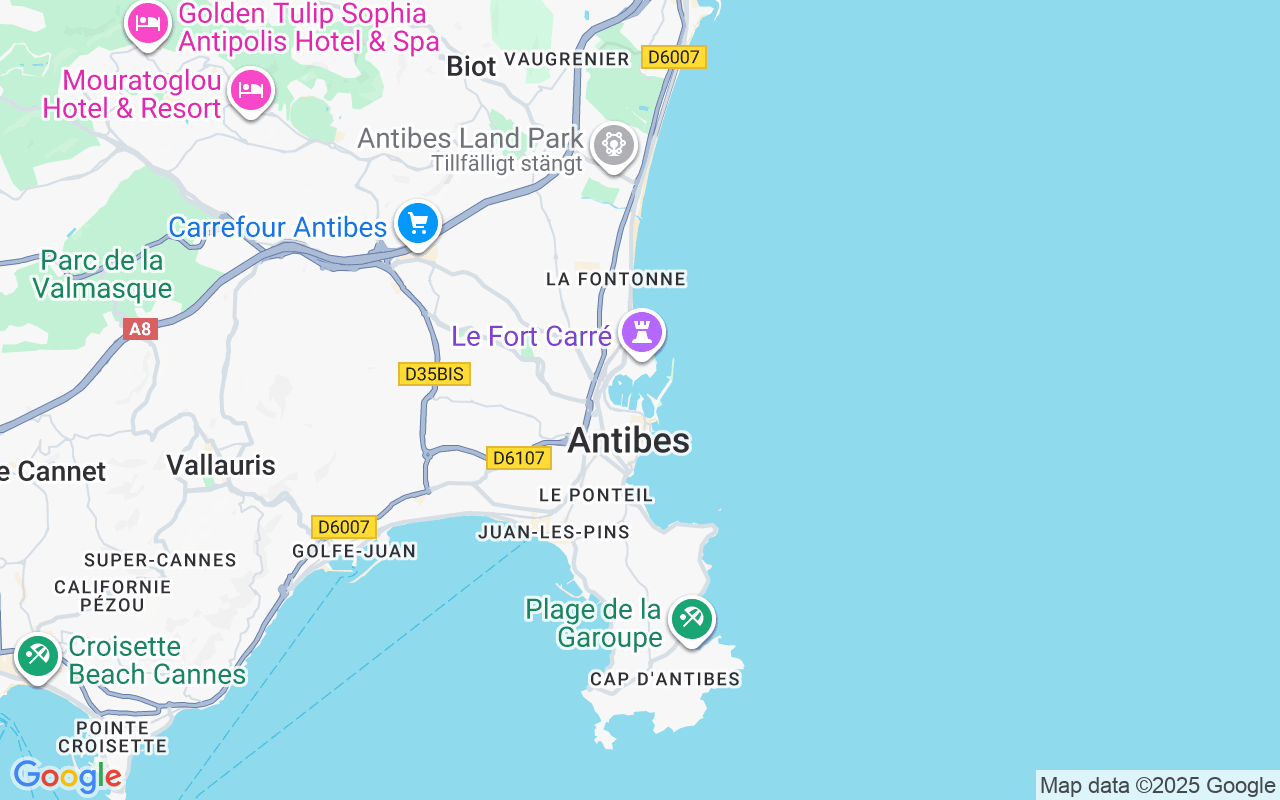 Plats för Katamaran: Antibes, Frankrike