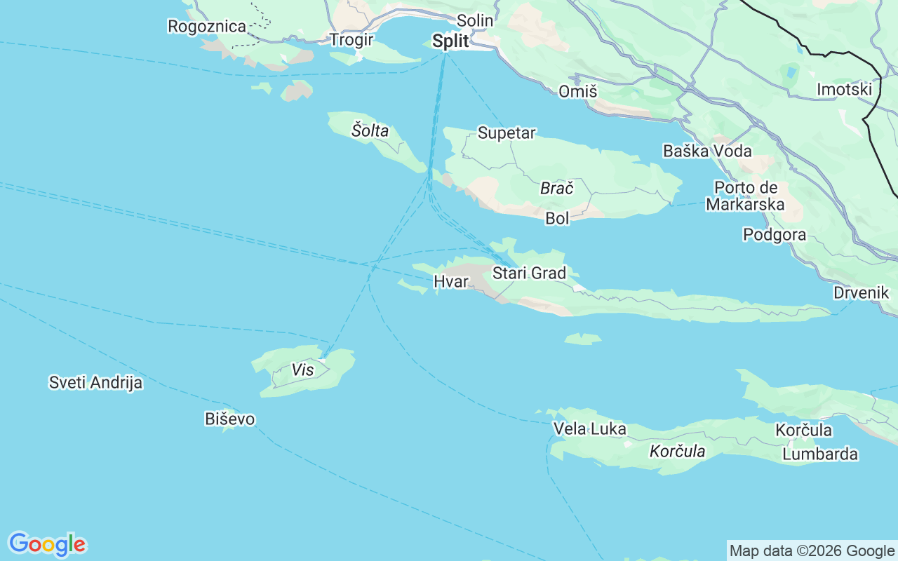 Localização do(a) Lancha: Hvar, Hvar