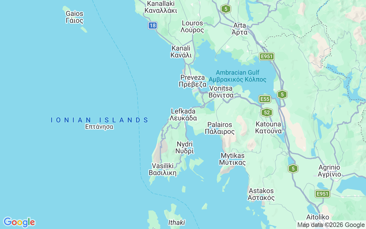 Location of the Catamaran: Lefkada 311 00, Greece