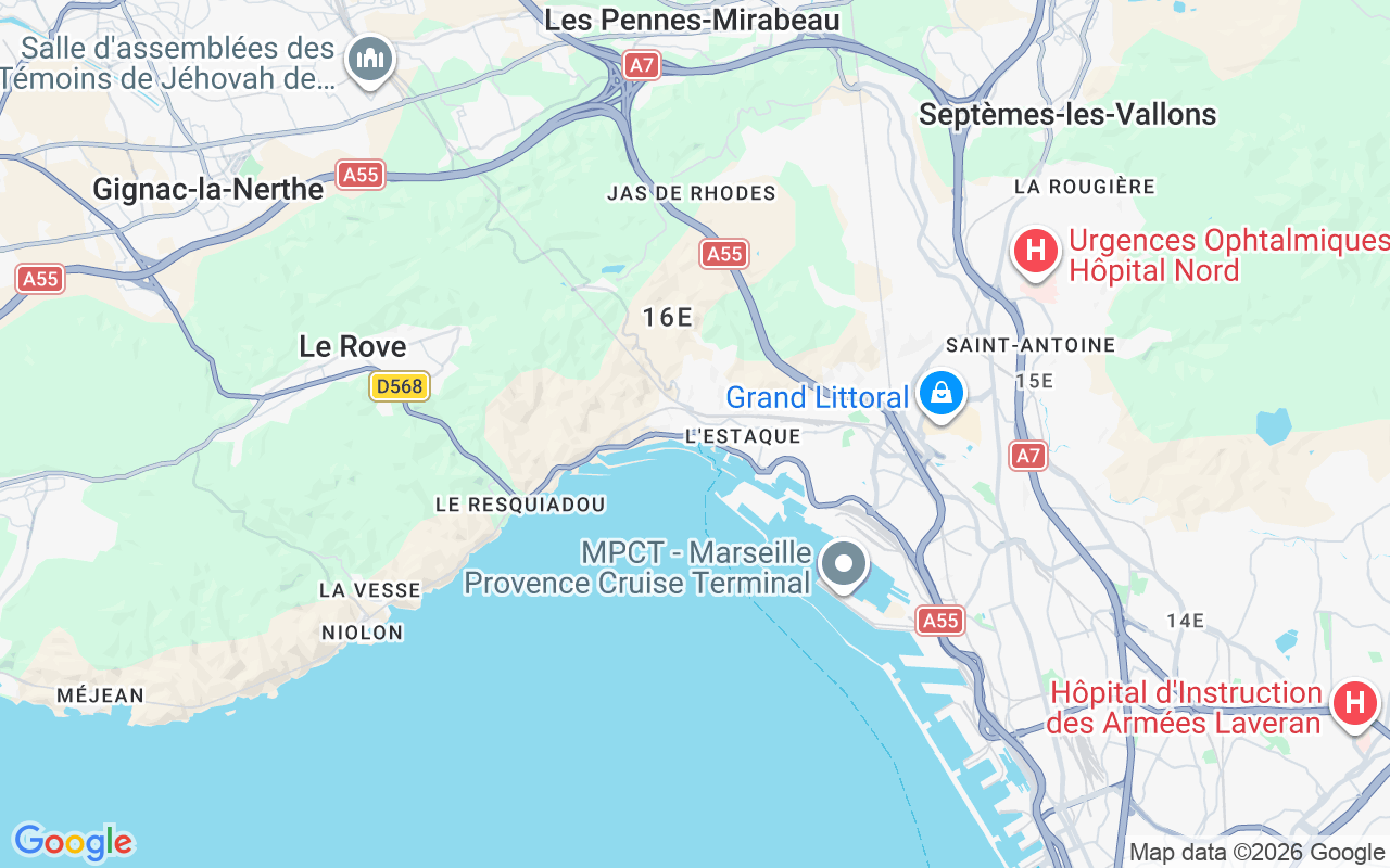 Localização do(a) Iate a motor: Marselha, França