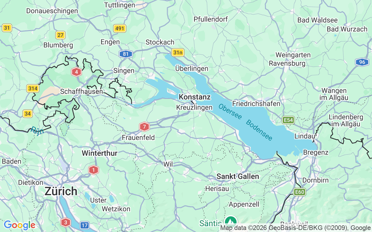 De locatie van RIB: Kreuzlingen, Kreuzlingen