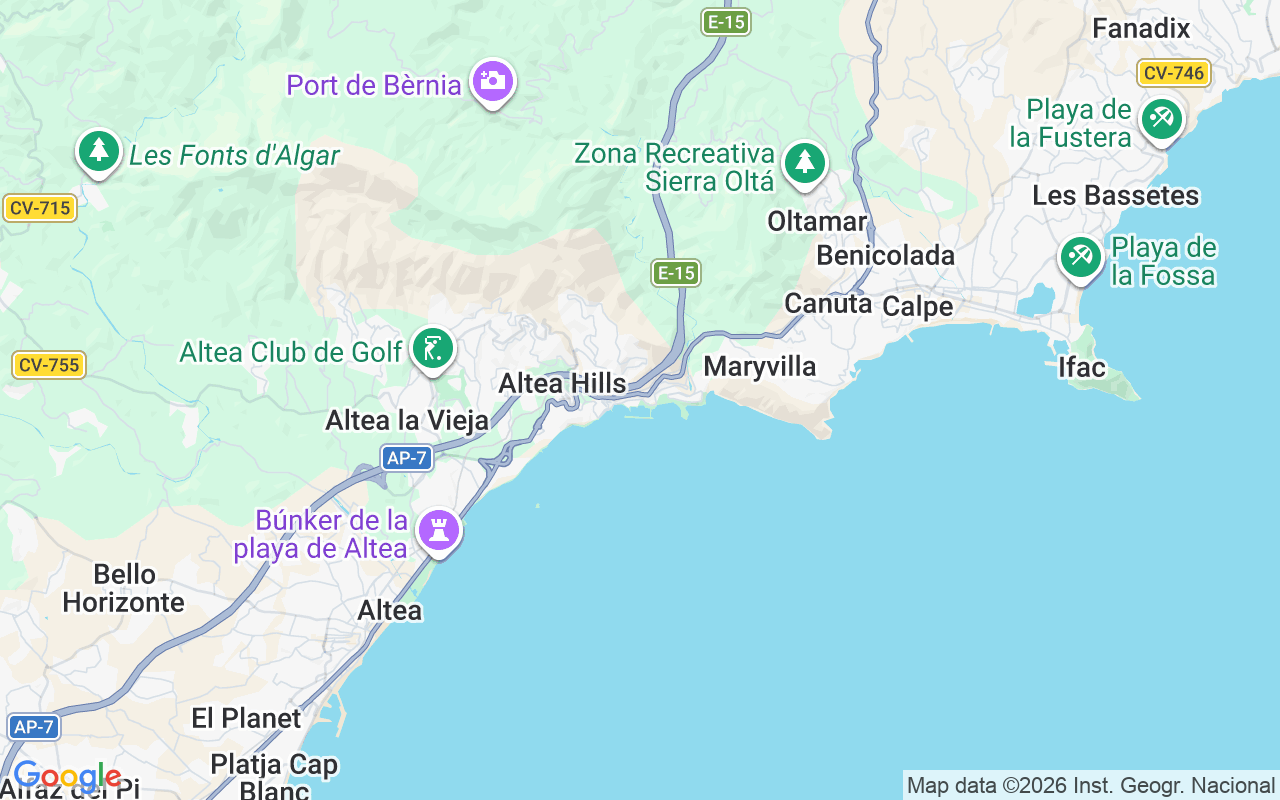 Ubicación Neumática: Marina Greenwich - Campomanes, Altea