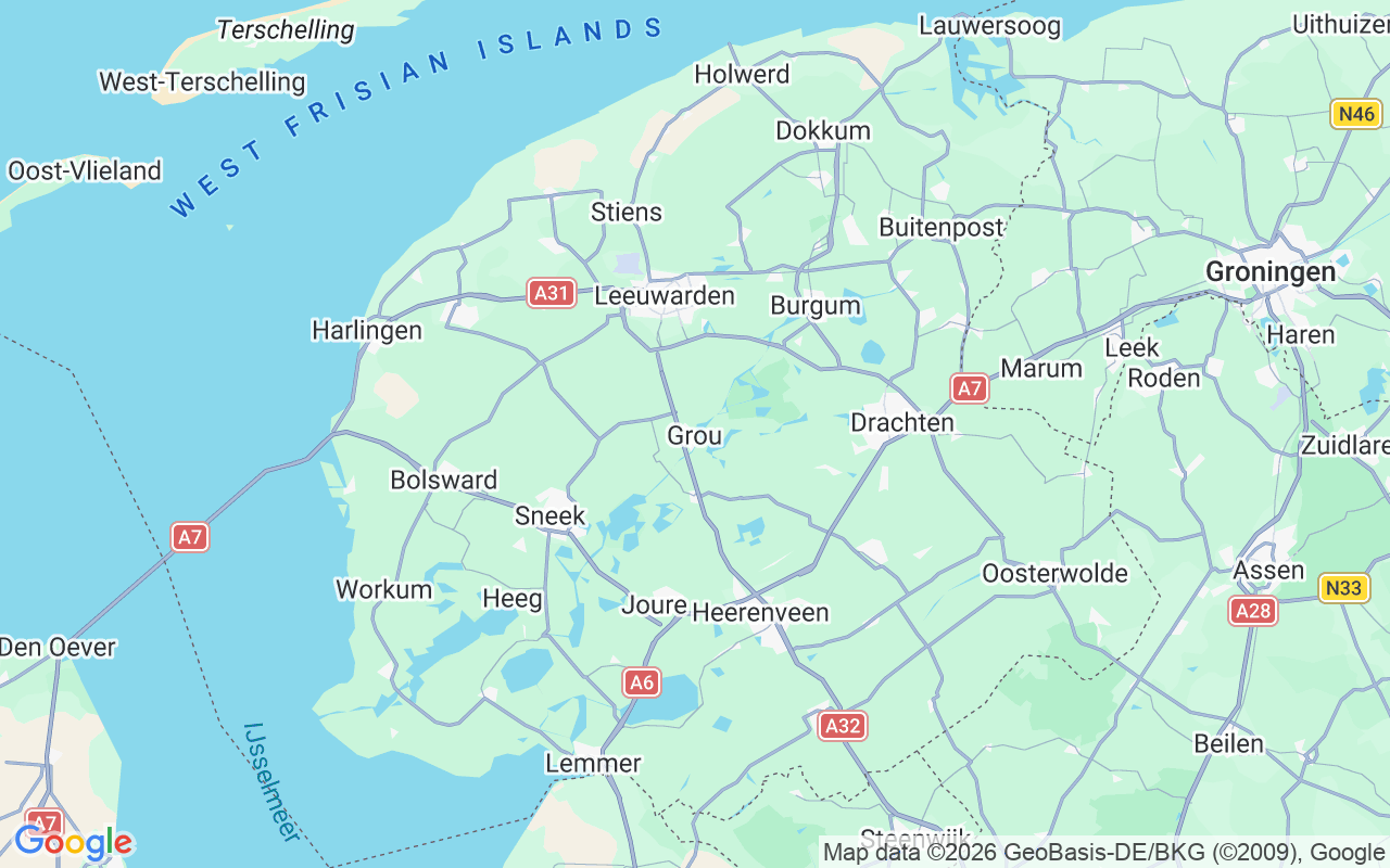 De locatie van Motorboot: Drijfveer Akkrum, Grou