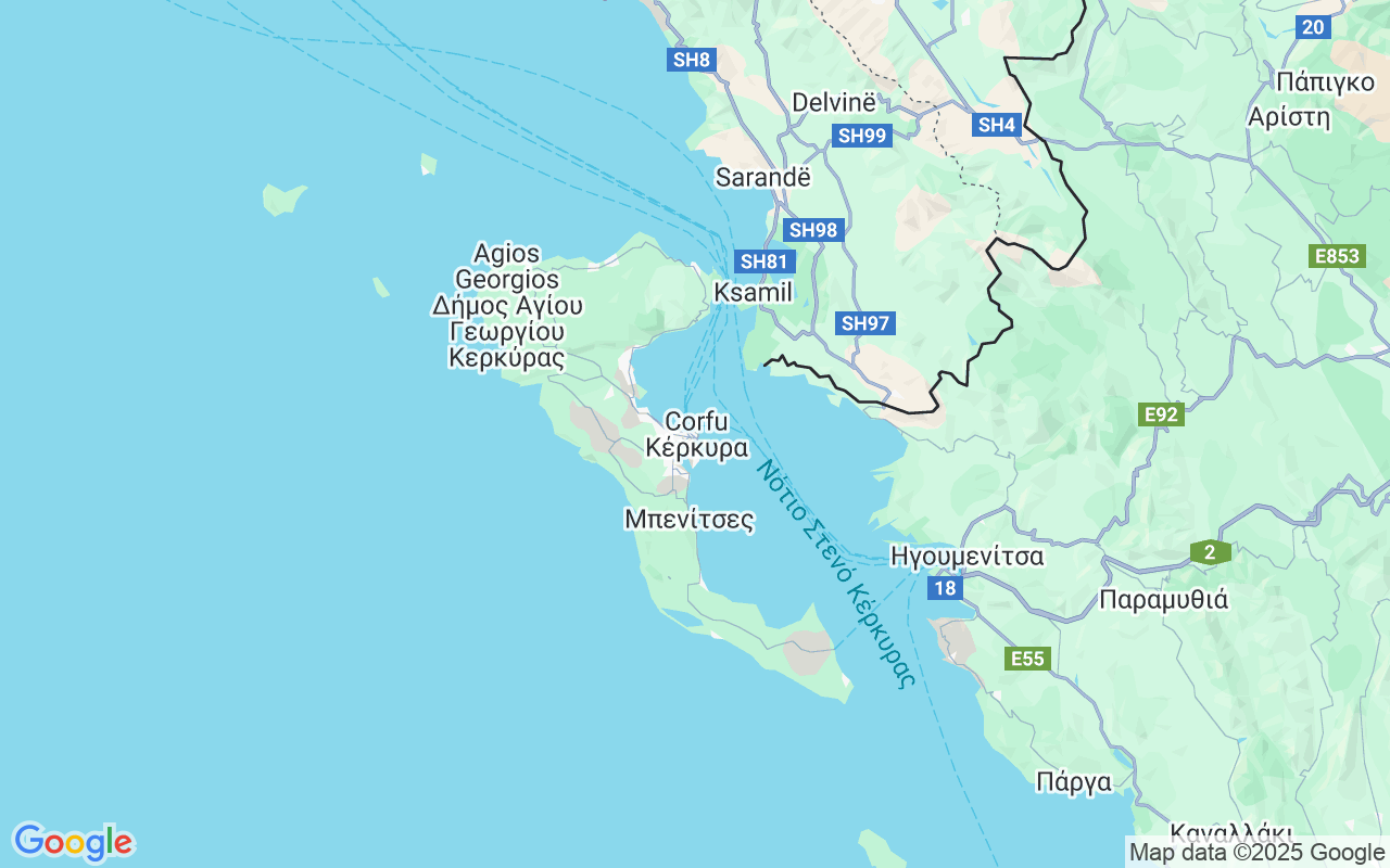 Localização do(a) Escuna: Corfu, Grécia