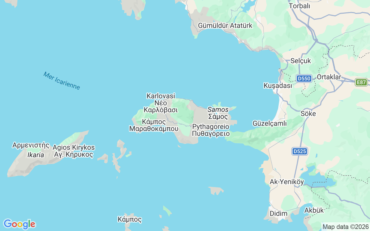 Emplacement du Semi-rigide: Marathokampos, Nome De Samos
