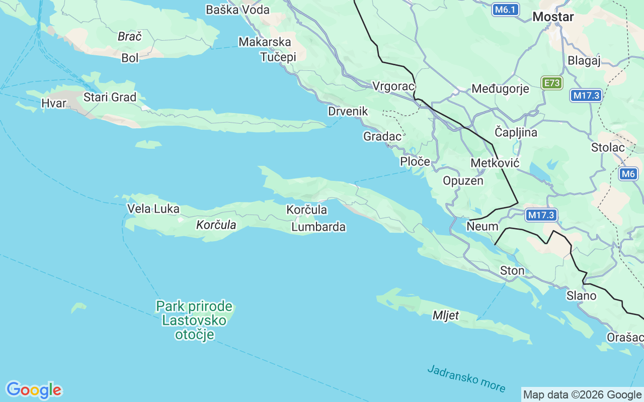 De locatie van RIB: Lučica, 20250