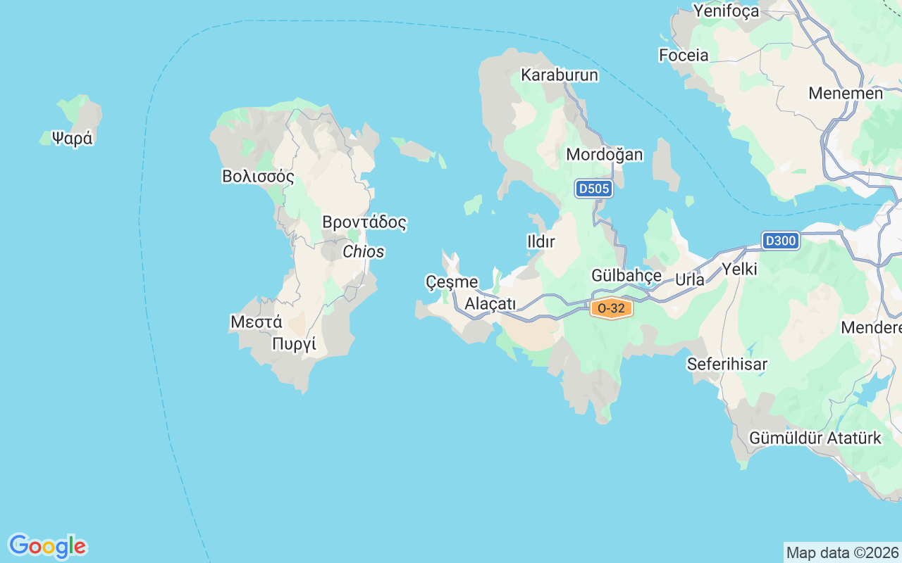 Localização do(a) Lancha: Çeşme, Çeşme