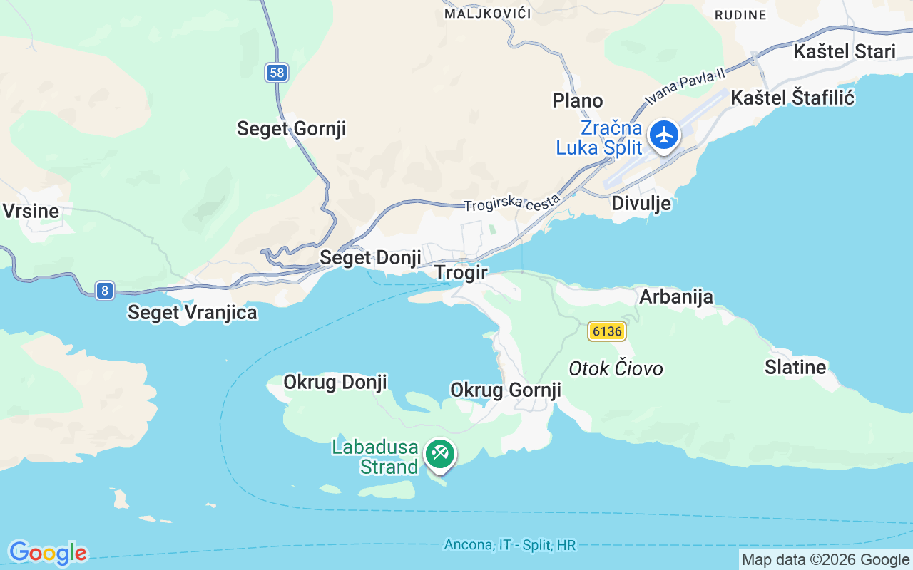 De locatie van Zeilboot: Aci Marina Trogir, Trogir