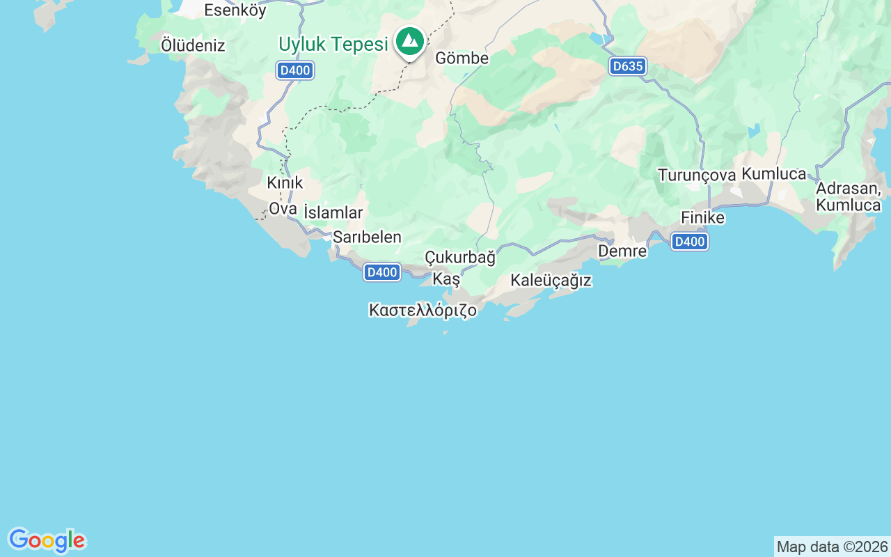 De locatie van Gulet: Kaş Limanı, Kaş