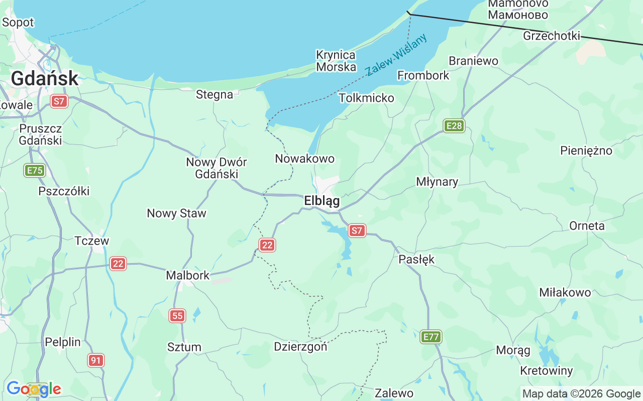 De locatie van Zeilboot: How Bryza Elbląg ,Zalew Wiślany., Elbląg