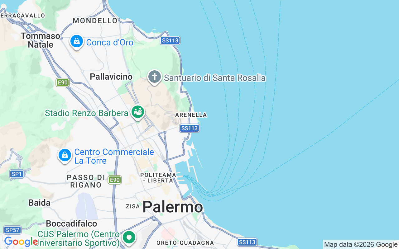 Ubicación Neumática: Porto Arenella, Palermo