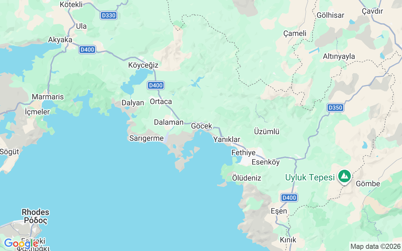 Location of the Gulet: Göcek Limanı, Göcek