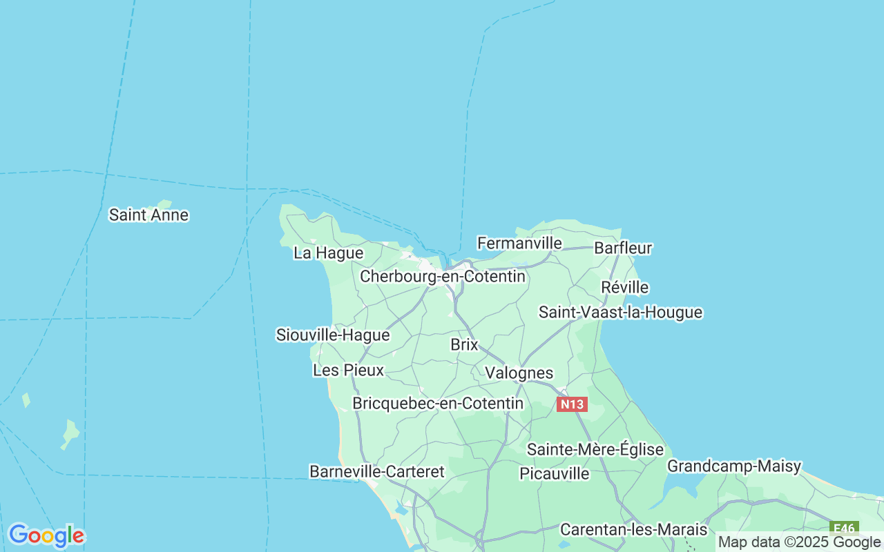 De locatie van Zeilboot: Cherbourg-En-Cotentin, Frankrijk