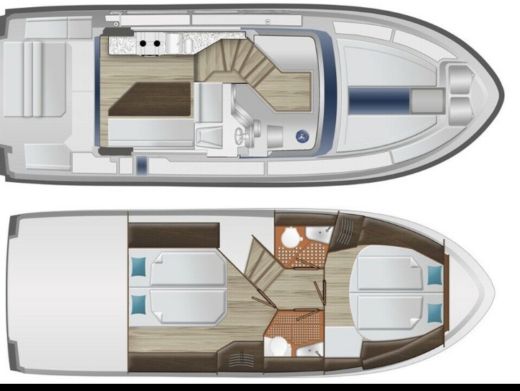 Motor Yacht Delphia 1150 Yoyage Plattegrond van de boot
