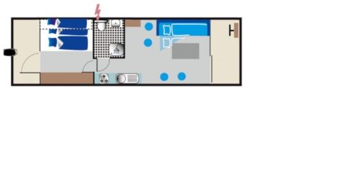 Houseboat Febomobil 990 (HMR) Σχέδιο κάτοψης σκάφους