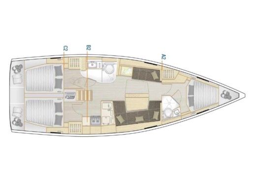 Sailboat  Hanse 418 boat plan