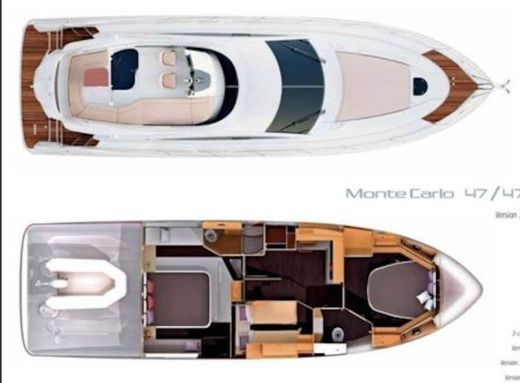 Motorboat Beneteau Monte Carlo 47 Planimetria della barca