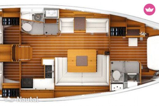 Sailboat Jeanneau Sun Odyssey 449 Boat layout