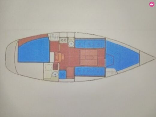 Sailboat Bavaria 30 Cruiser Plan du bateau