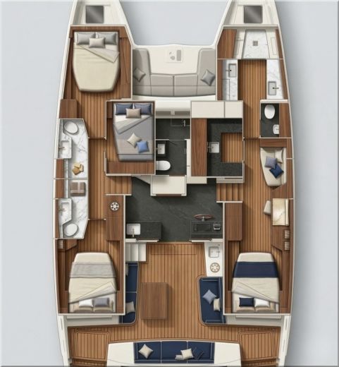 Catamaran Lagoon 51 Plan du bateau