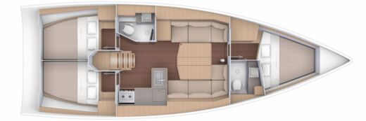 Sailboat Dufour Dufour 390 Boat layout