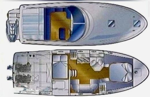 Motorboat Italcraft Sarima 38 Plattegrond van de boot