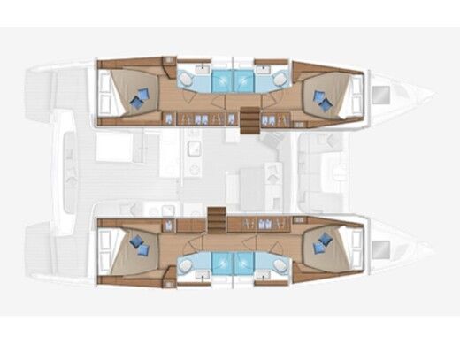 Catamaran  Lagoon 46  Boat layout