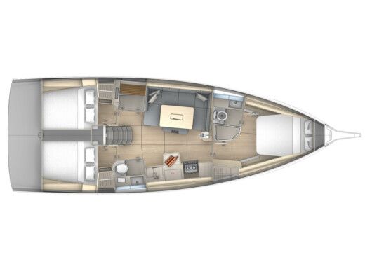 Sailboat  Dufour 41 boat plan
