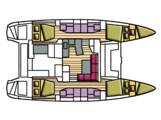 Catamaran  Lagoon 42 Plan du bateau