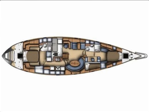 Sailboat Tayana 58 DS Boat layout