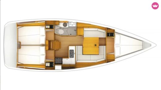 Sailboat Jeanneau Sun Odyssey 379 boat plan