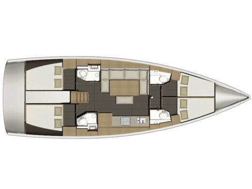 Sailboat DUFOUR 460 Boat layout