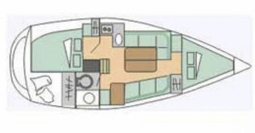 Sailboat Gibert Marine Gib Sea 92 Planimetria della barca