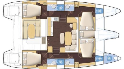 Catamaran LAGOON 421 Boot Grundriss