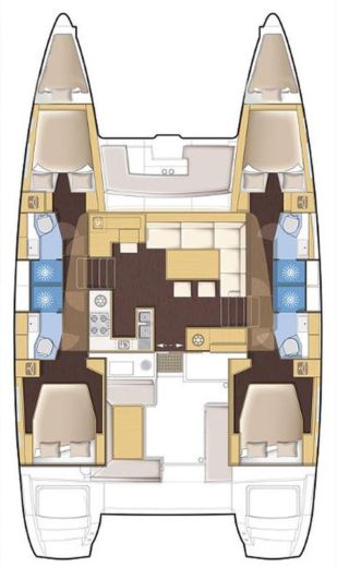 Catamaran Lagoon Lagoon 450 boat plan