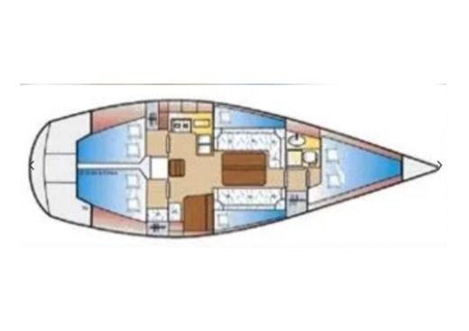 Sailboat Jeanneau Sun Legende 40 Plattegrond van de boot