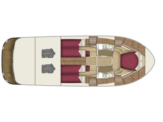 Motorboat SAS Vektor Adriana 44 Boot Grundriss