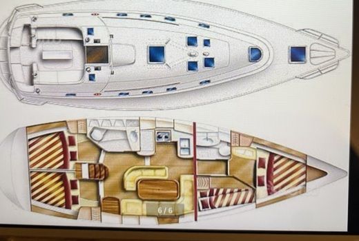 Sailboat Dufour Gran large Planimetria della barca