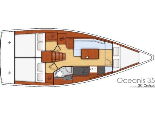 Sailboat Beneteau  Oceanis 35.1 Boat layout