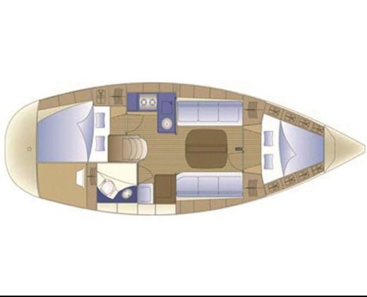 Sailboat Bavaria 36 Cruiser Boot Grundriss